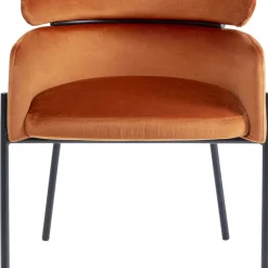 Store Eetkamerstoel Alexia Fluweel Oranje Kasten|Stoelen