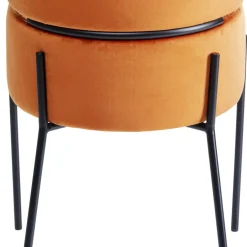 Store Eetkamerstoel Alexia Fluweel Oranje Kasten|Stoelen