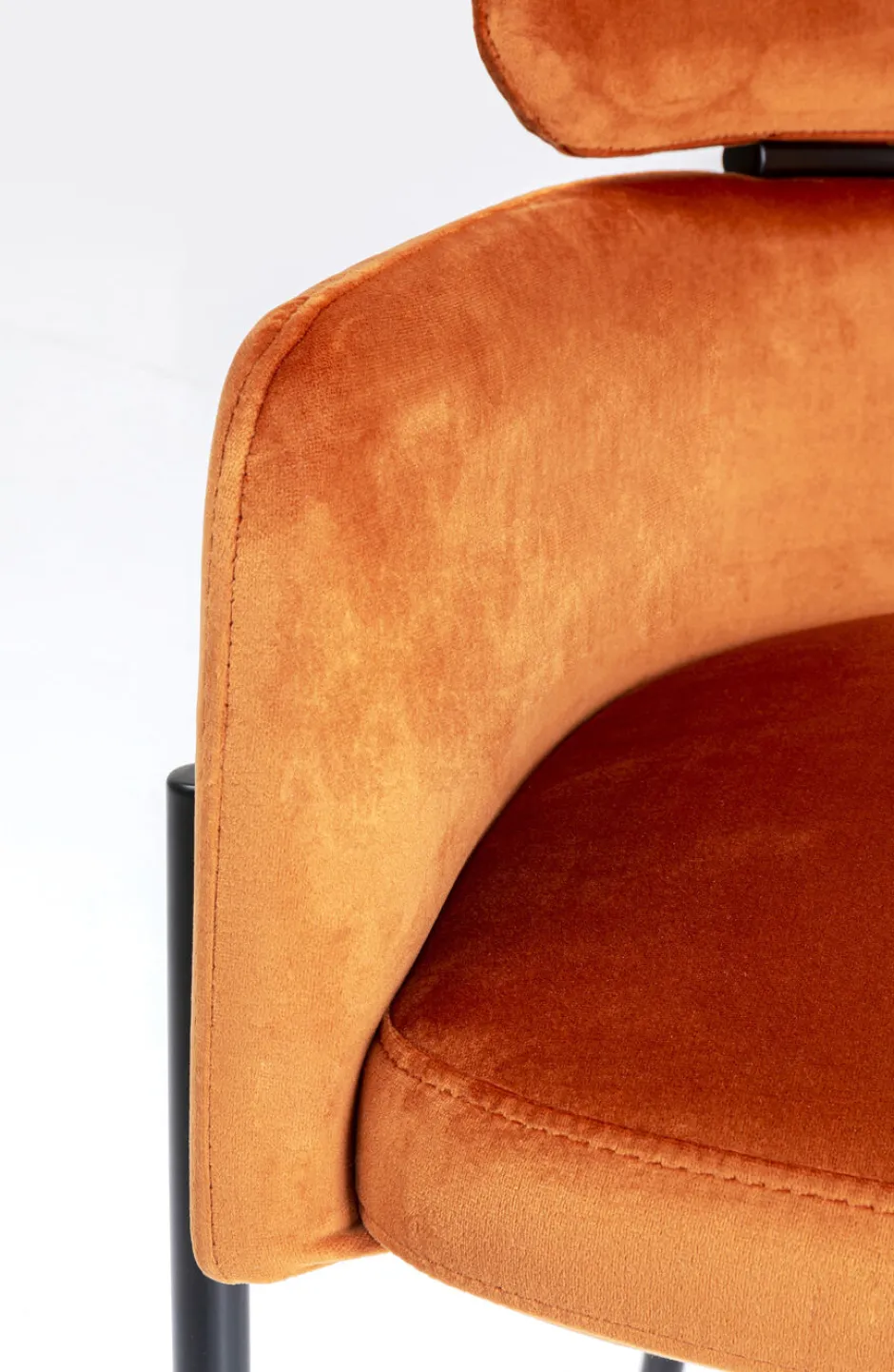 Store Eetkamerstoel Alexia Fluweel Oranje Kasten|Stoelen