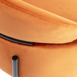 Store Eetkamerstoel Alexia Fluweel Oranje Kasten|Stoelen
