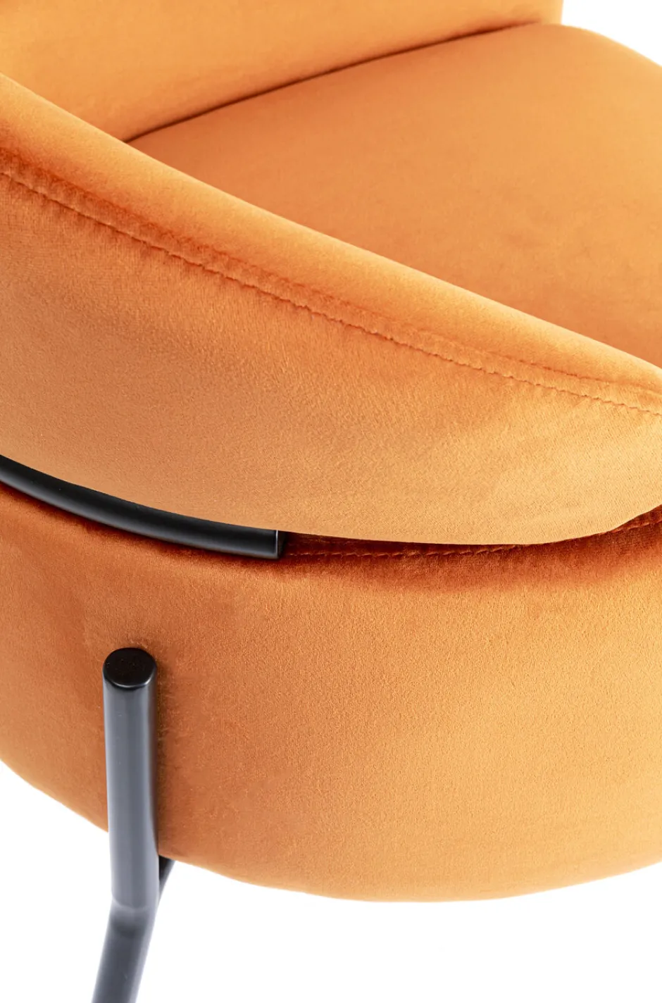 Store Eetkamerstoel Alexia Fluweel Oranje Kasten|Stoelen