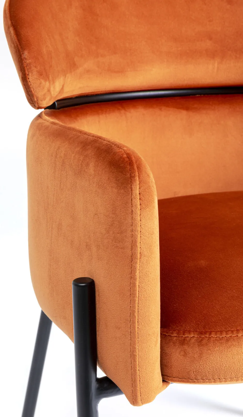 Store Eetkamerstoel Alexia Fluweel Oranje Kasten|Stoelen
