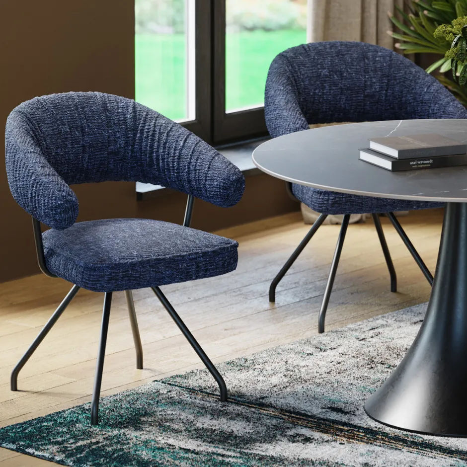Shop Eetkamerstoel Arabella Blue Kasten|Stoelen