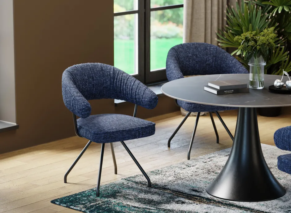 Shop Eetkamerstoel Arabella Blue Kasten|Stoelen