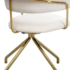 New Eetkamerstoel Belle Velvet Cream Kasten|Stoelen