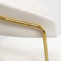 New Eetkamerstoel Belle Velvet Cream Kasten|Stoelen