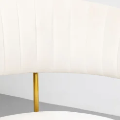 New Eetkamerstoel Belle Velvet Cream Kasten|Stoelen