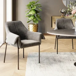 Cheap Eetkamerstoel Bess Grey Stoelen