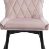 New Eetkamerstoel Black Marshall Fluweel Roze Kasten|Stoelen