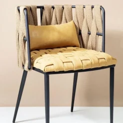 Sale Eetkamerstoel Cheerio Geel Incl. Kussen Kasten|Stoelen