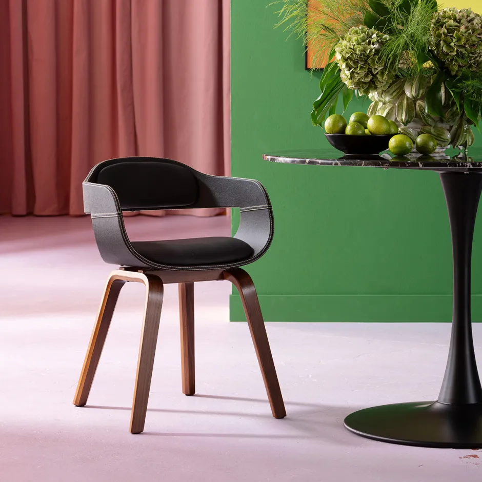 Online Eetkamerstoel Costa Walnoot Kasten|Stoelen