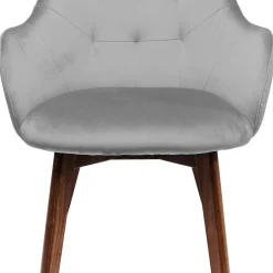 Shop Eetkamerstoel Dark Lady Fluweel Grijs Kasten|Stoelen