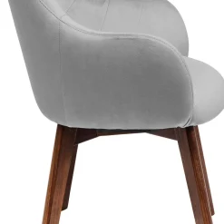 Shop Eetkamerstoel Dark Lady Fluweel Grijs Kasten|Stoelen