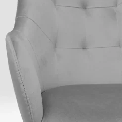 Shop Eetkamerstoel Dark Lady Fluweel Grijs Kasten|Stoelen