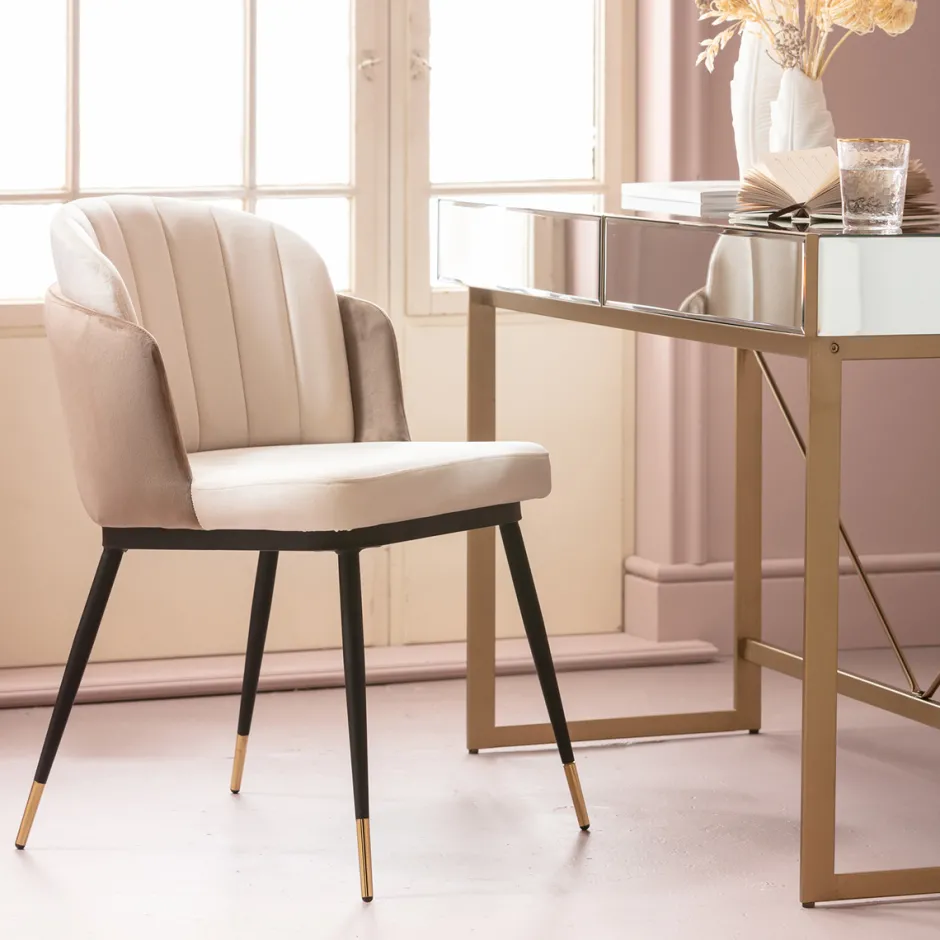 New Eetkamerstoel Hojas Beige Kasten|Stoelen