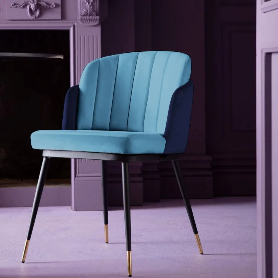 New Eetkamerstoel Hojas Blue Kasten|Stoelen
