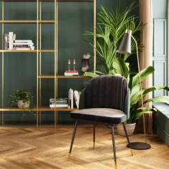 Hot Eetkamerstoel Hojas Grijs Kasten|Stoelen