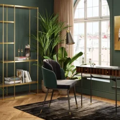 Hot Eetkamerstoel Hojas Grijs Kasten|Stoelen