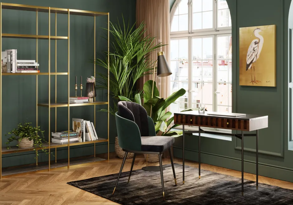 Hot Eetkamerstoel Hojas Grijs Kasten|Stoelen