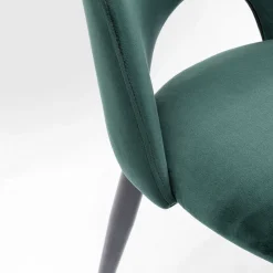 Best Sale Eetkamerstoel Iris Fluweel Groen Kasten|Stoelen