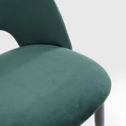 Best Sale Eetkamerstoel Iris Fluweel Groen Kasten|Stoelen