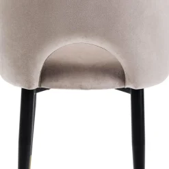 Clearance Eetkamerstoel Iris Fluweel Beige Kasten|Stoelen