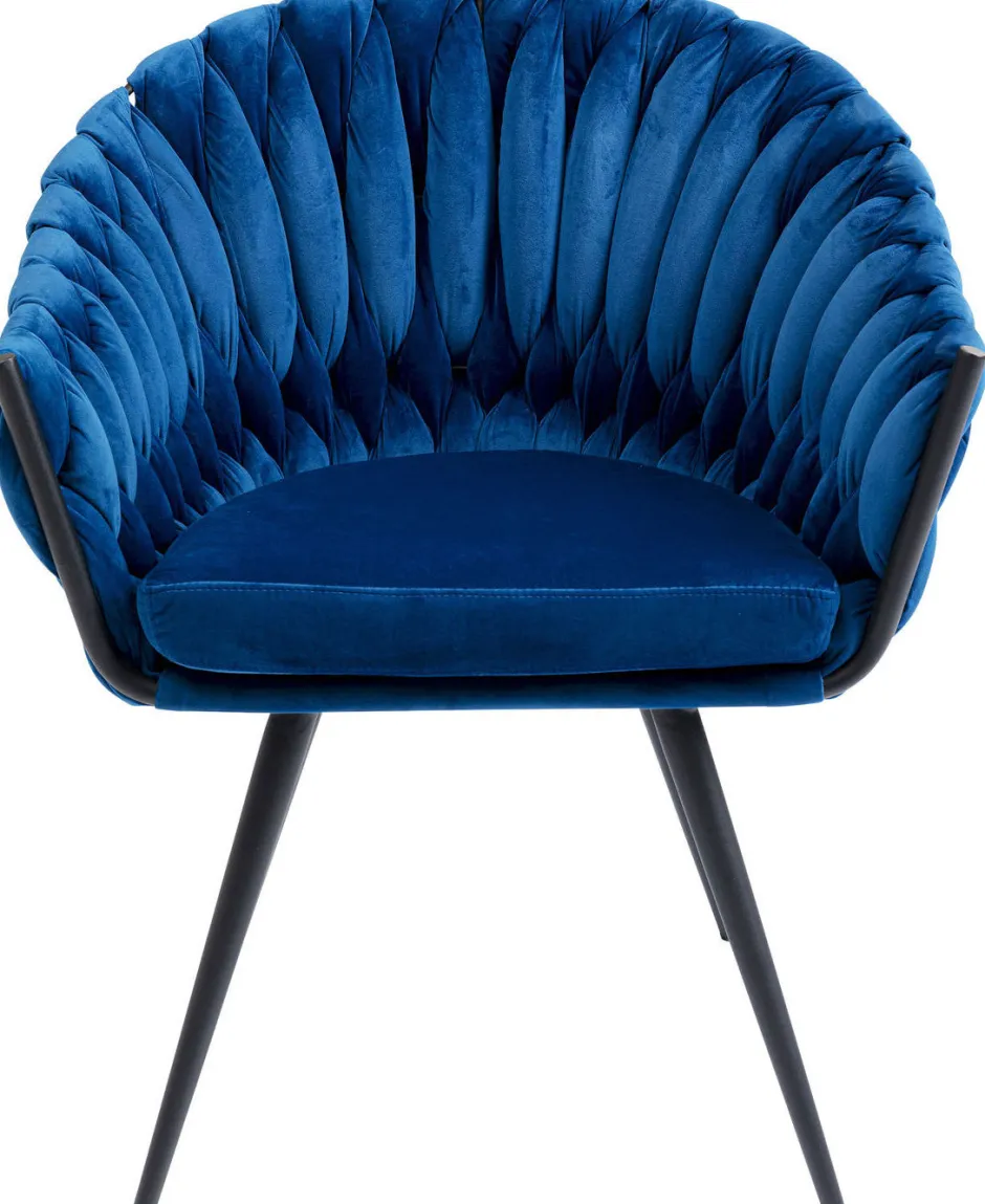 Outlet Eetkamerstoel Knot Blauw Kasten|Stoelen