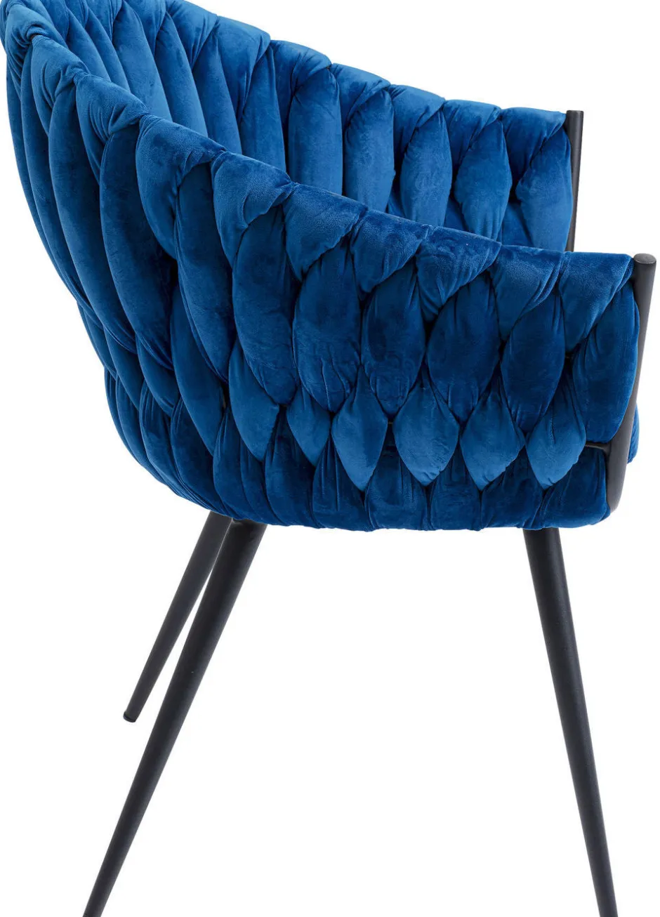 Outlet Eetkamerstoel Knot Blauw Kasten|Stoelen