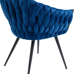 Outlet Eetkamerstoel Knot Blauw Kasten|Stoelen