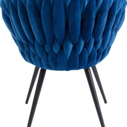 Outlet Eetkamerstoel Knot Blauw Kasten|Stoelen