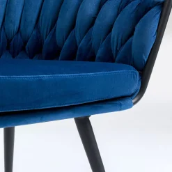 Outlet Eetkamerstoel Knot Blauw Kasten|Stoelen