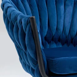 Outlet Eetkamerstoel Knot Blauw Kasten|Stoelen