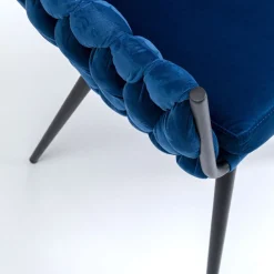 Outlet Eetkamerstoel Knot Blauw Kasten|Stoelen