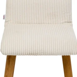 Sale Eetkamerstoel Lara Cord Creme Stoelen|Tuinmeubelen