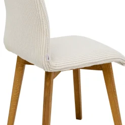 Sale Eetkamerstoel Lara Cord Creme Stoelen|Tuinmeubelen