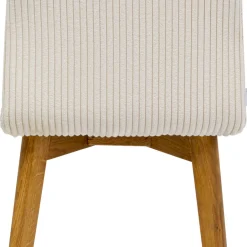 Sale Eetkamerstoel Lara Cord Creme Stoelen|Tuinmeubelen