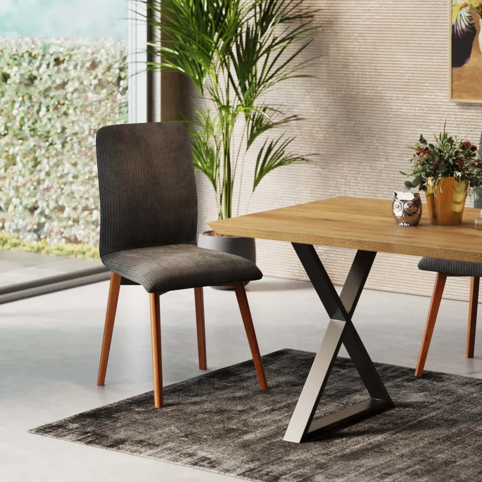 New Eetkamerstoel Lara Cord Grey Stoelen|Tuinmeubelen