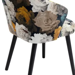 Store Eetkamerstoel Peony Flower Geel Kasten|Stoelen
