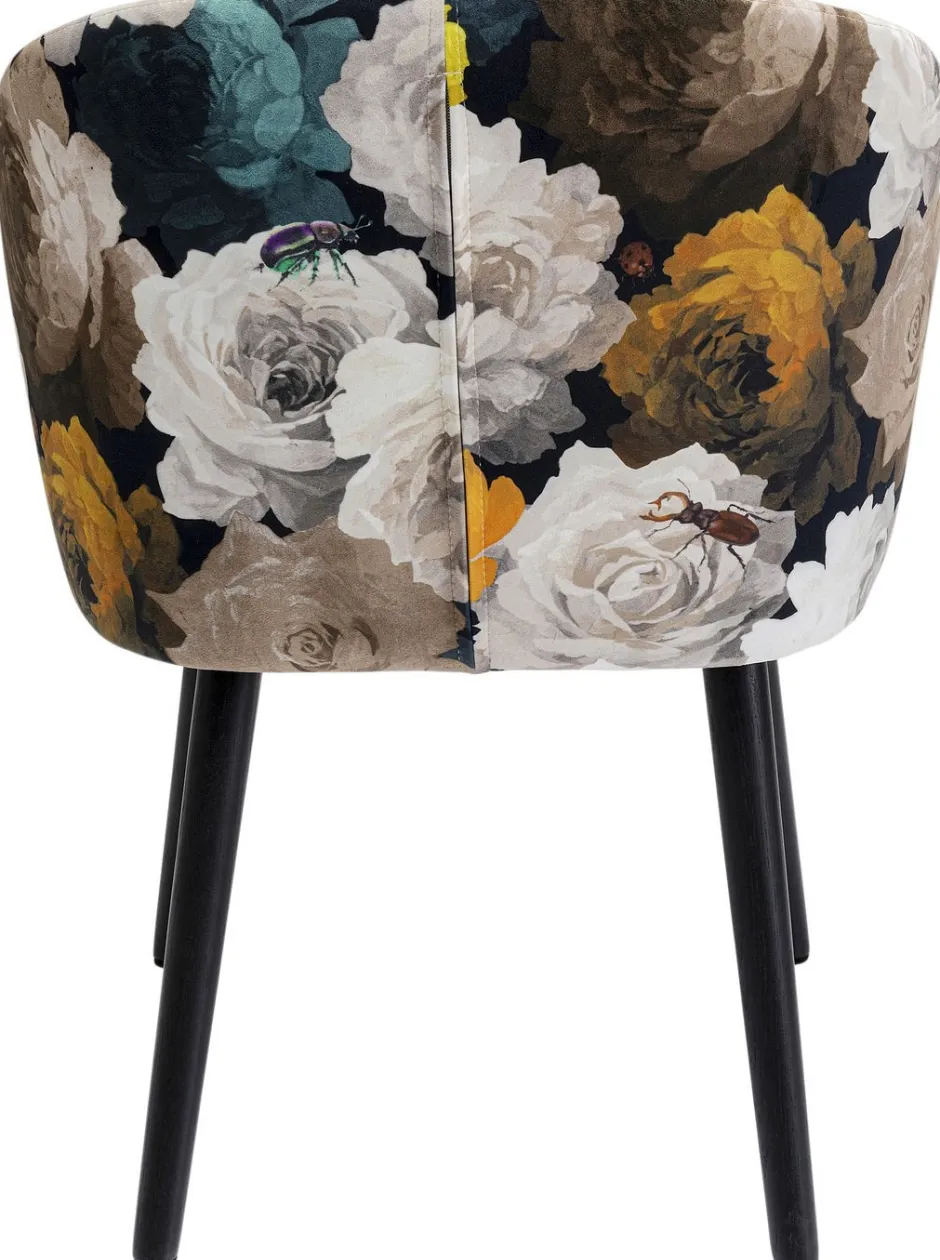 Store Eetkamerstoel Peony Flower Geel Kasten|Stoelen
