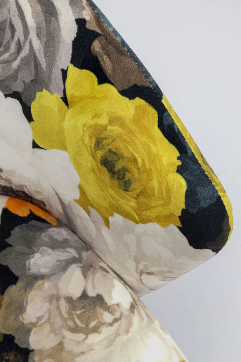 Store Eetkamerstoel Peony Flower Geel Kasten|Stoelen