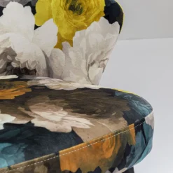 Store Eetkamerstoel Peony Flower Geel Kasten|Stoelen