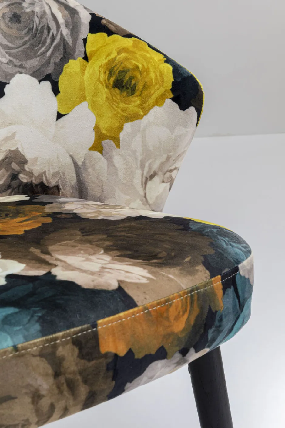 Store Eetkamerstoel Peony Flower Geel Kasten|Stoelen