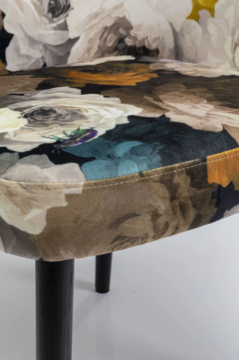 Store Eetkamerstoel Peony Flower Geel Kasten|Stoelen