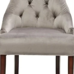 Cheap Eetkamerstoel Prince Fluweel Grijs Kasten|Stoelen