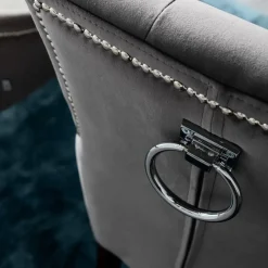 Cheap Eetkamerstoel Prince Fluweel Grijs Kasten|Stoelen