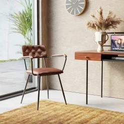 Cheap Eetkamerstoel Salsa Leather Brown Kasten|Stoelen