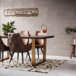 Best Eetkamerstoel Urban Desire Bruin Kasten|Stoelen