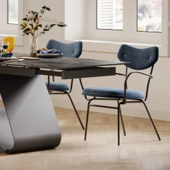 Online Eetkamerstoel Viola Blue Kasten|Stoelen
