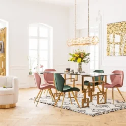 Clearance Eetkamerstoel Viva Roze Kasten|Stoelen