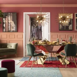 Clearance Eetkamerstoel Viva Roze Kasten|Stoelen